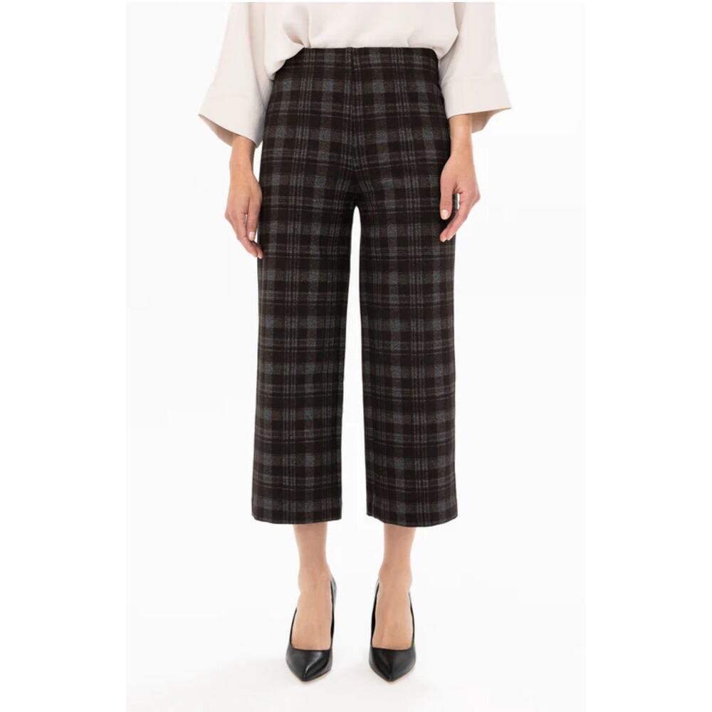 Renuar Pull-On‎ Goucho Pants - Chocolate Plaid NWT size 12